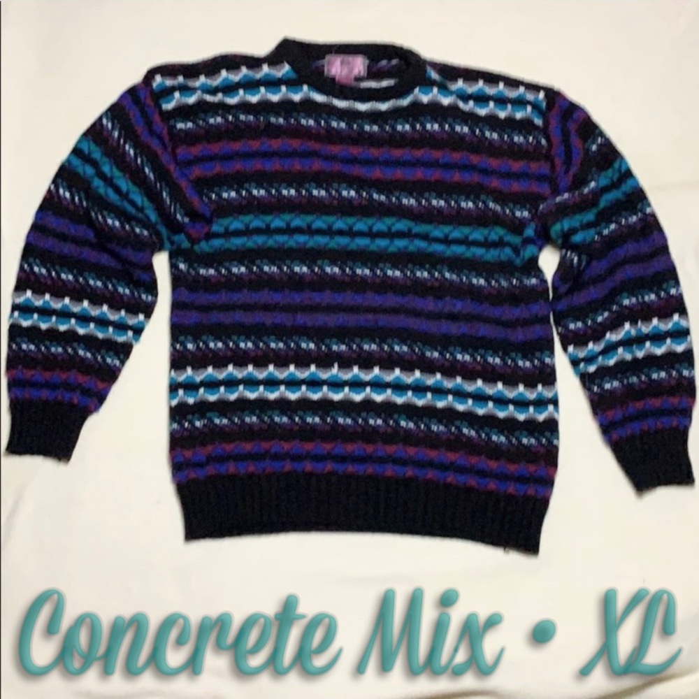 Concrete Mix | Vintage 80’s Striped Sweater